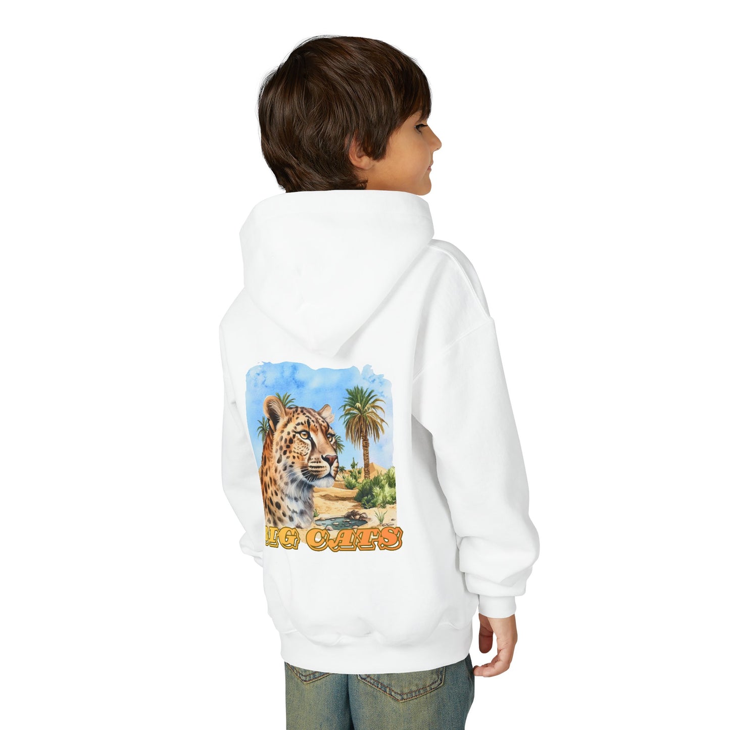 Boys Big Cats Cheetah Hooded Sweatshirt