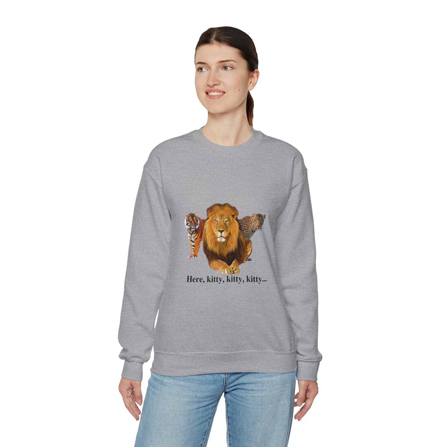 Unisex Big Cats Lion Crewneck Sweatshirt