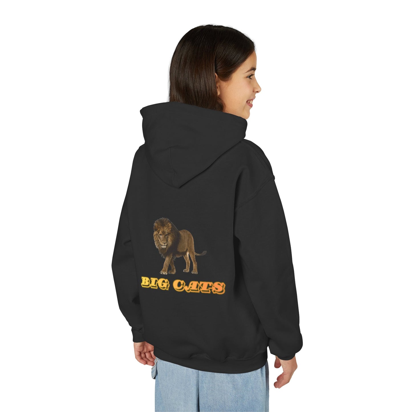 Youth Lion Big Cats Hooded Sweatshirt