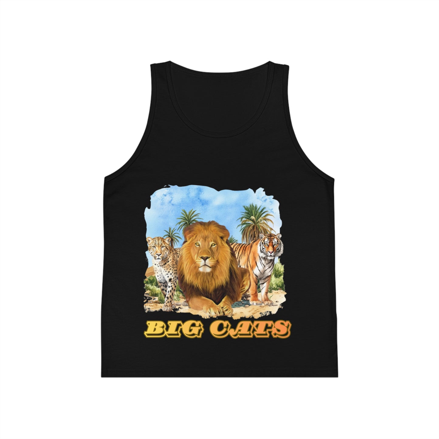 Boys Big Cats Trio Tank Top - Cheetah, Lion, & Tiger