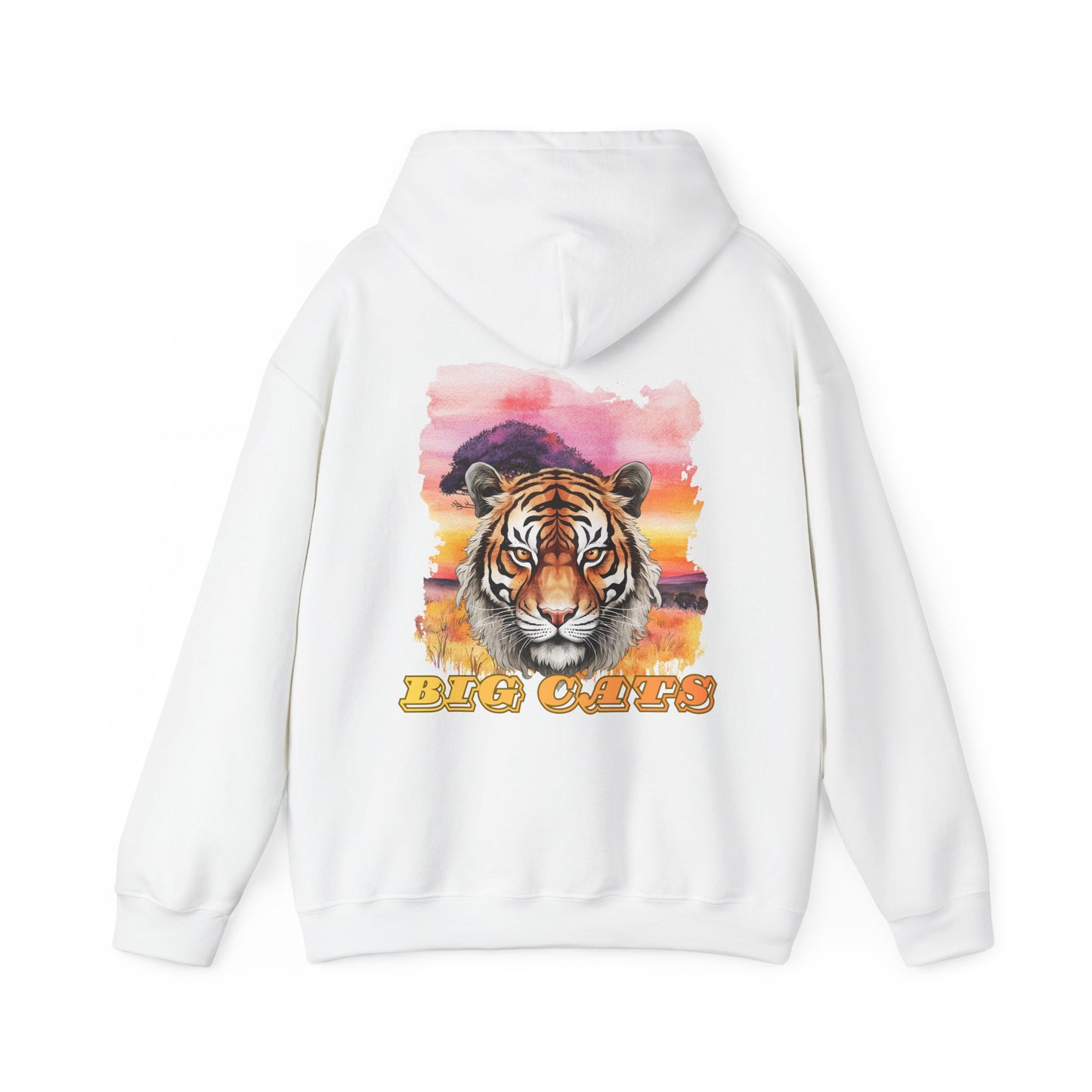 Womens Big Cats Tiger Hooded Sweatshirt
