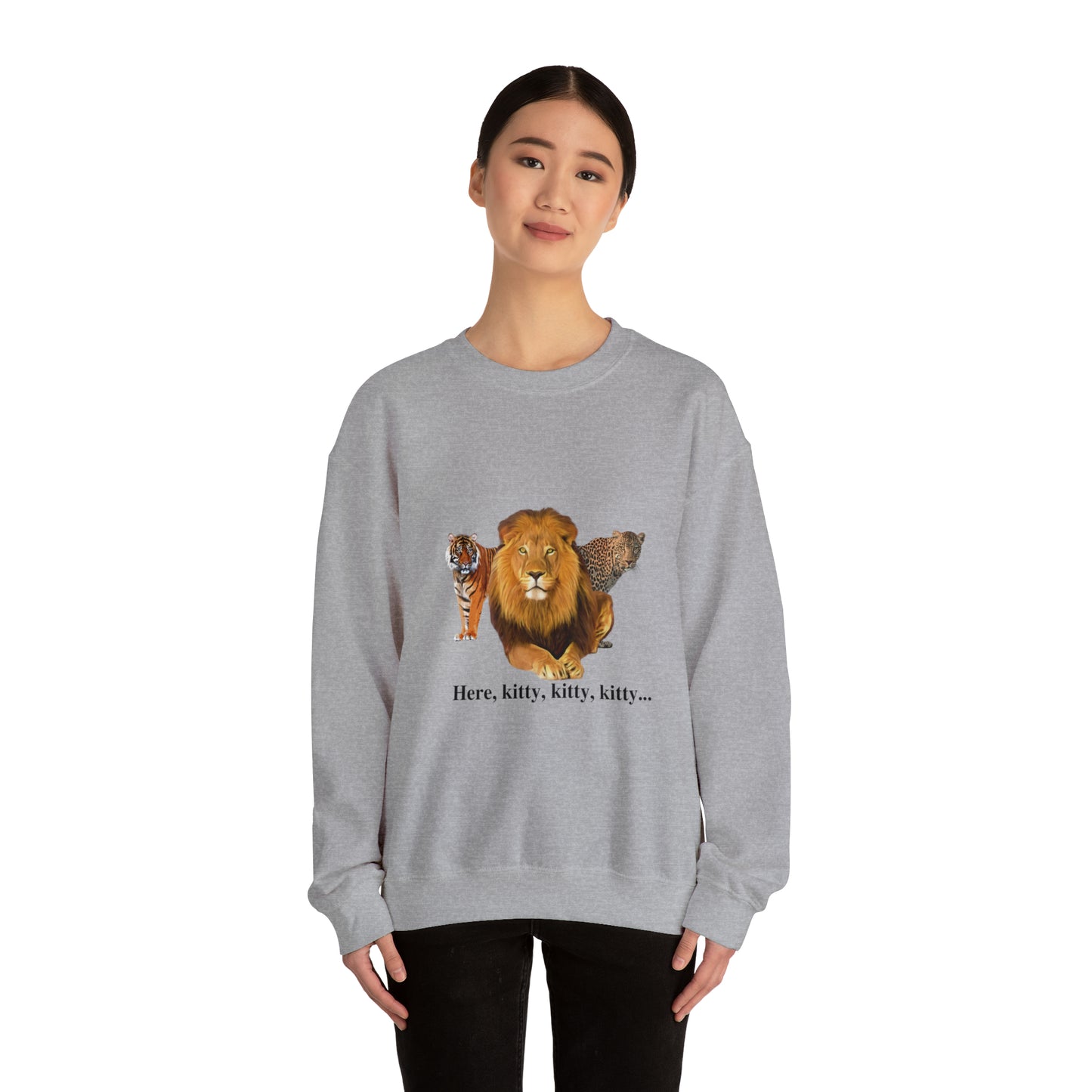 Unisex Big Cats Lion Crewneck Sweatshirt