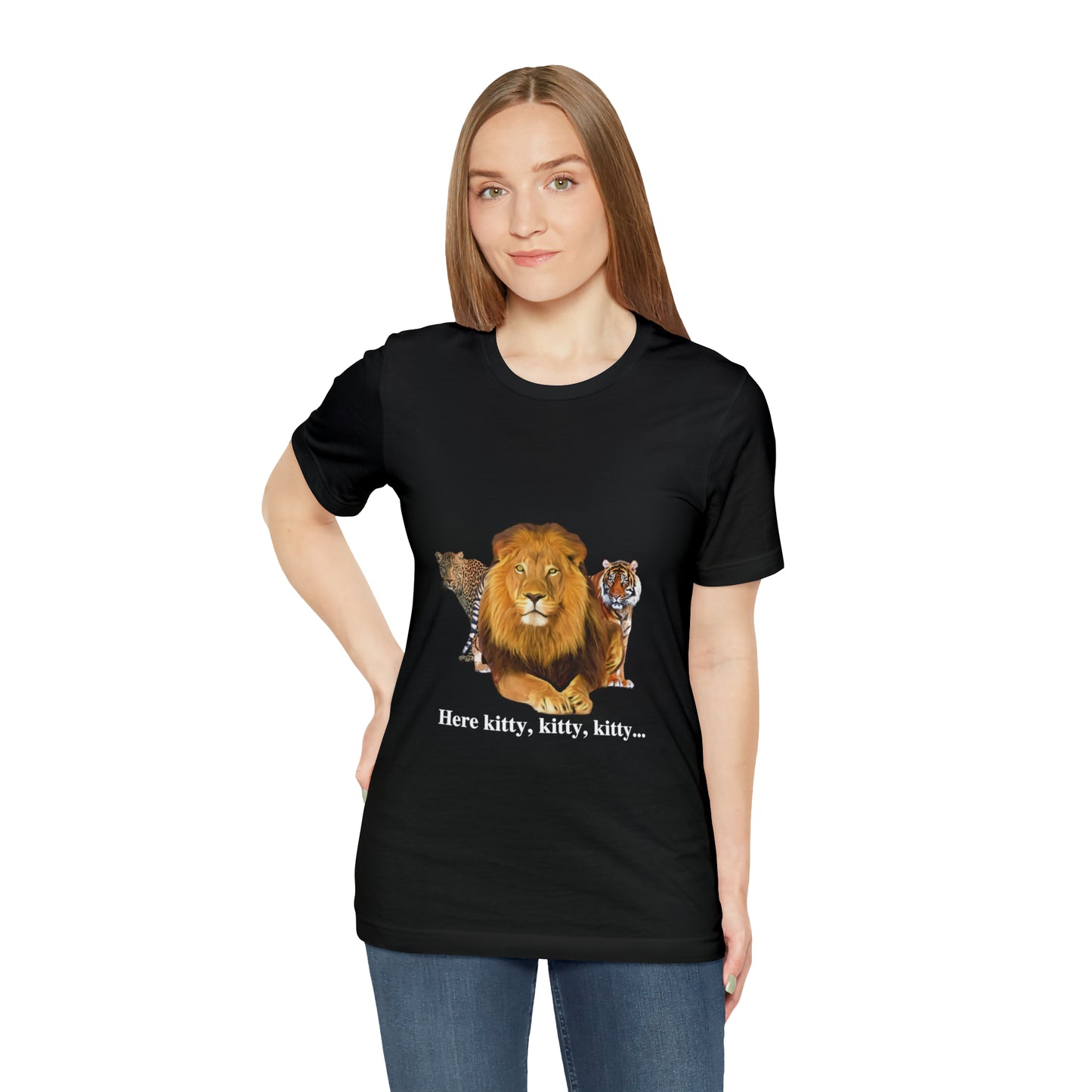 Unisex Big Cats Lion Short Sleeve Tee