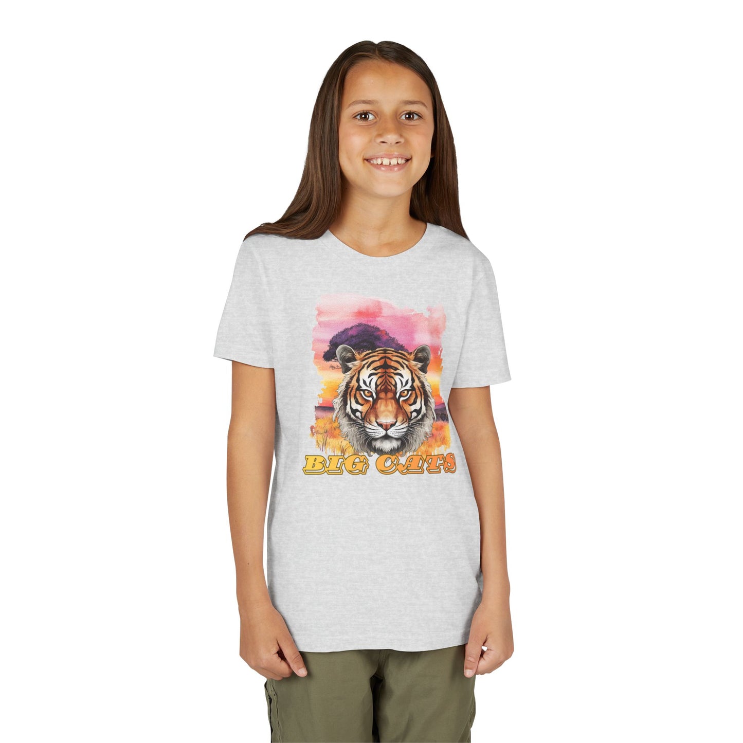 Girl's Tiger Big Cats Short Sleeve Tee