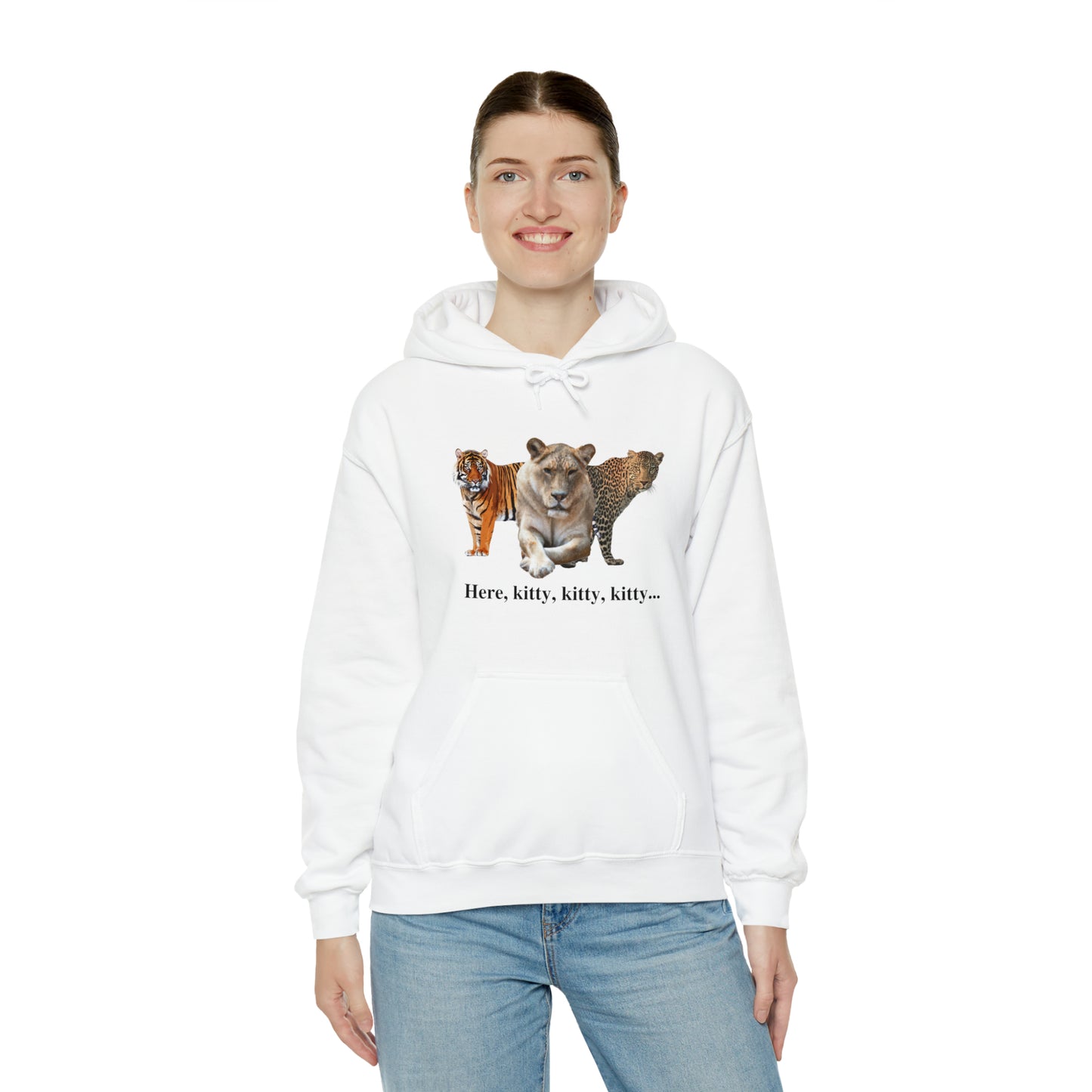 Unisex Big Cats Lioness Hooded Sweatshirt