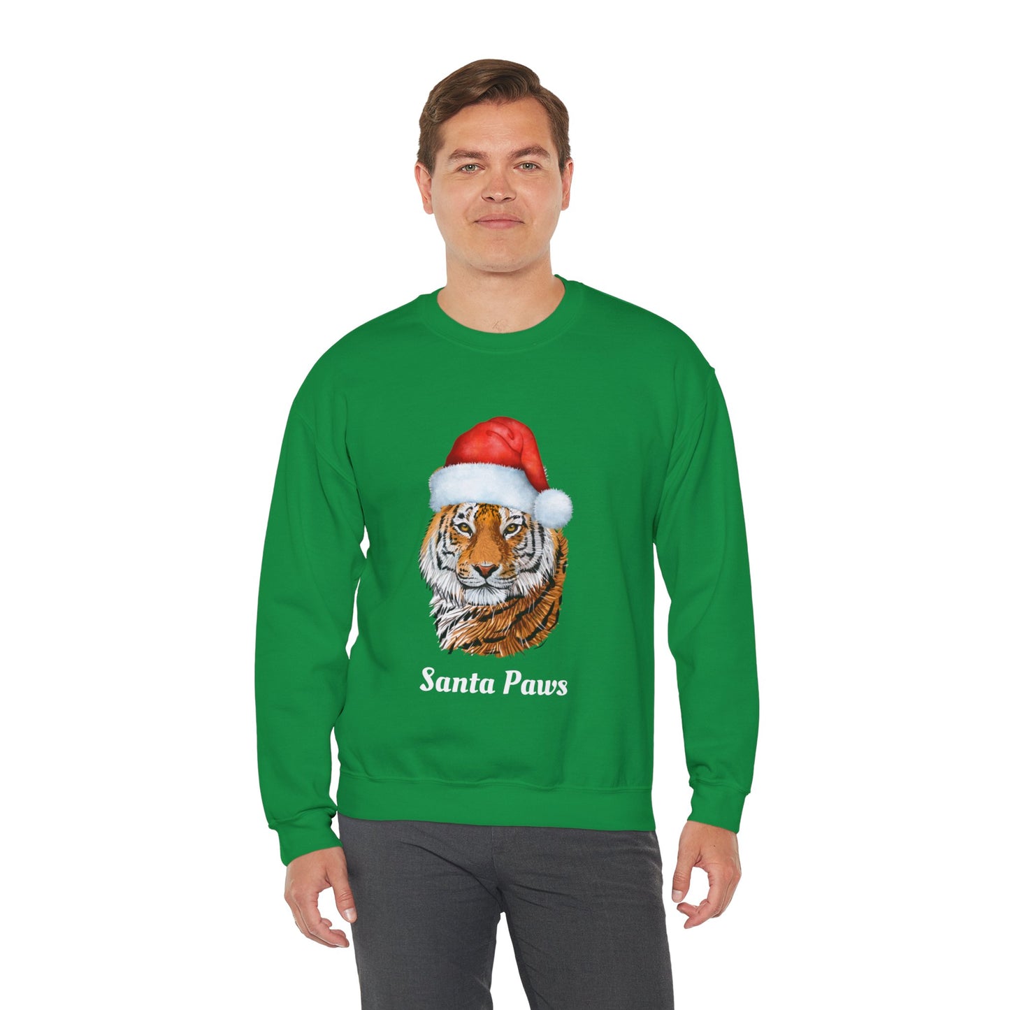 Unisex Tiger Santa Crewneck Sweatshirt