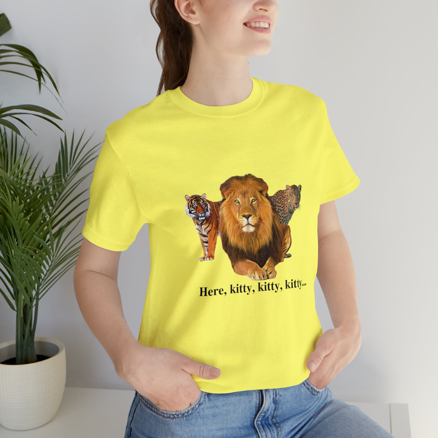 Unisex Big Cats Lion Short Sleeve Tee