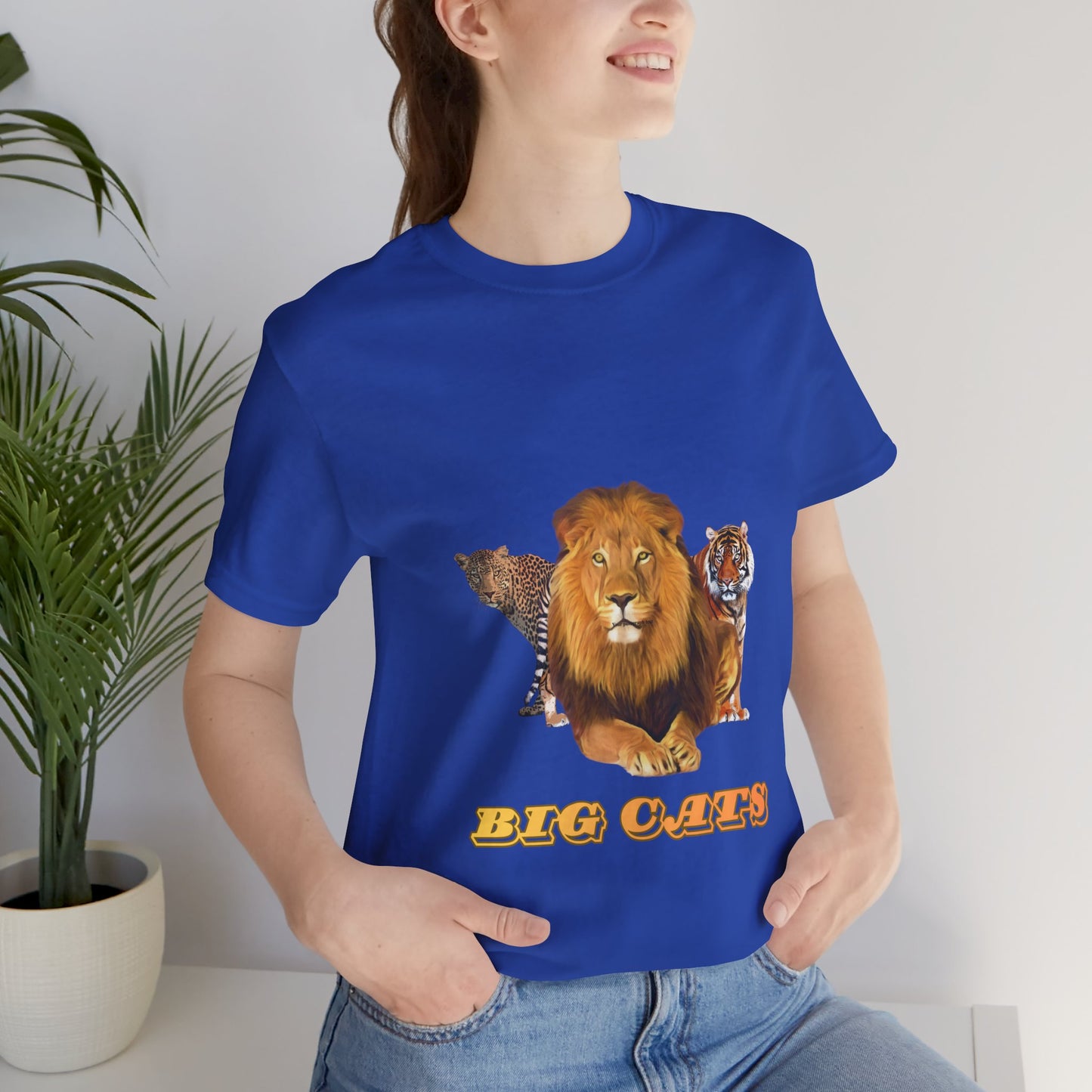 Unisex Big Cats Lion Short Sleeve Tee