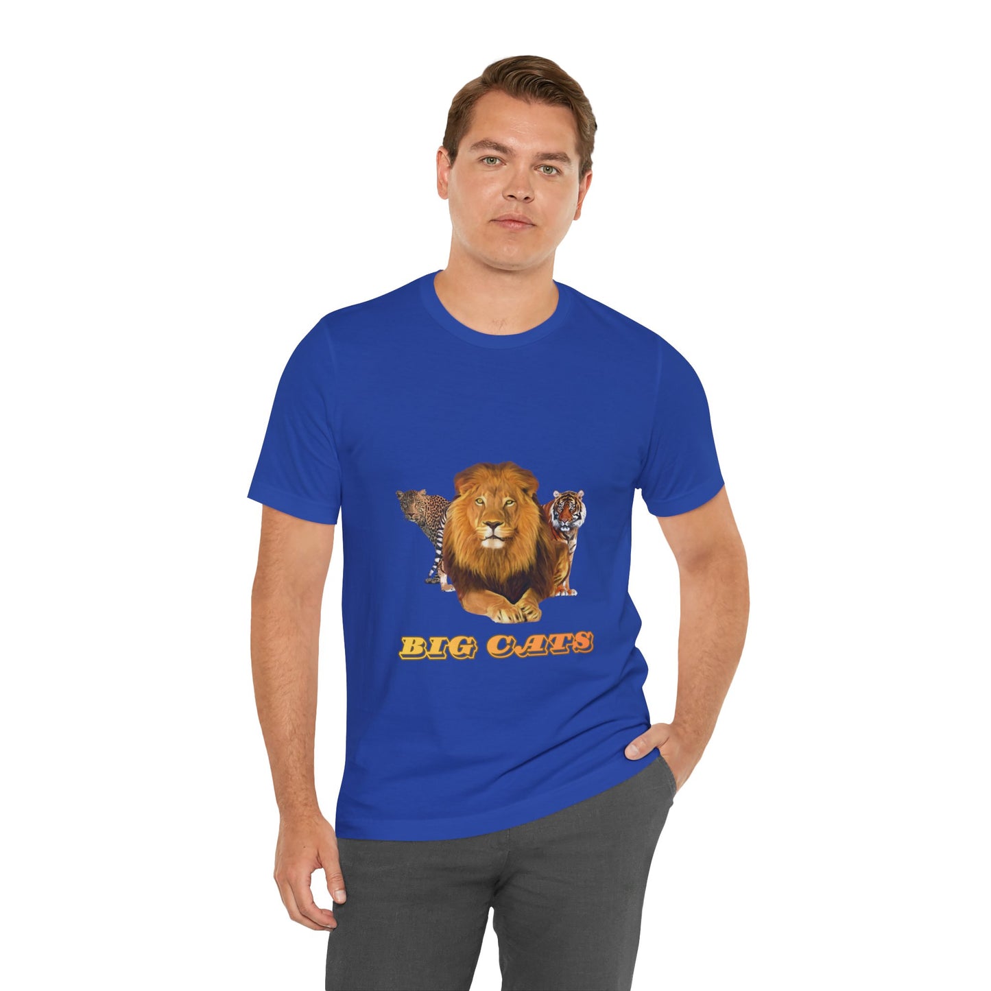 Unisex Big Cats Lion Short Sleeve Tee