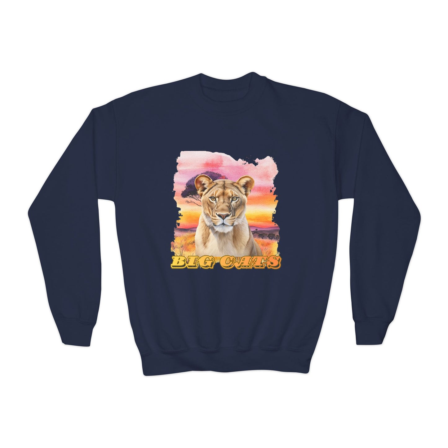 Girls Lioness Big Cats Crewneck Sweatshirt