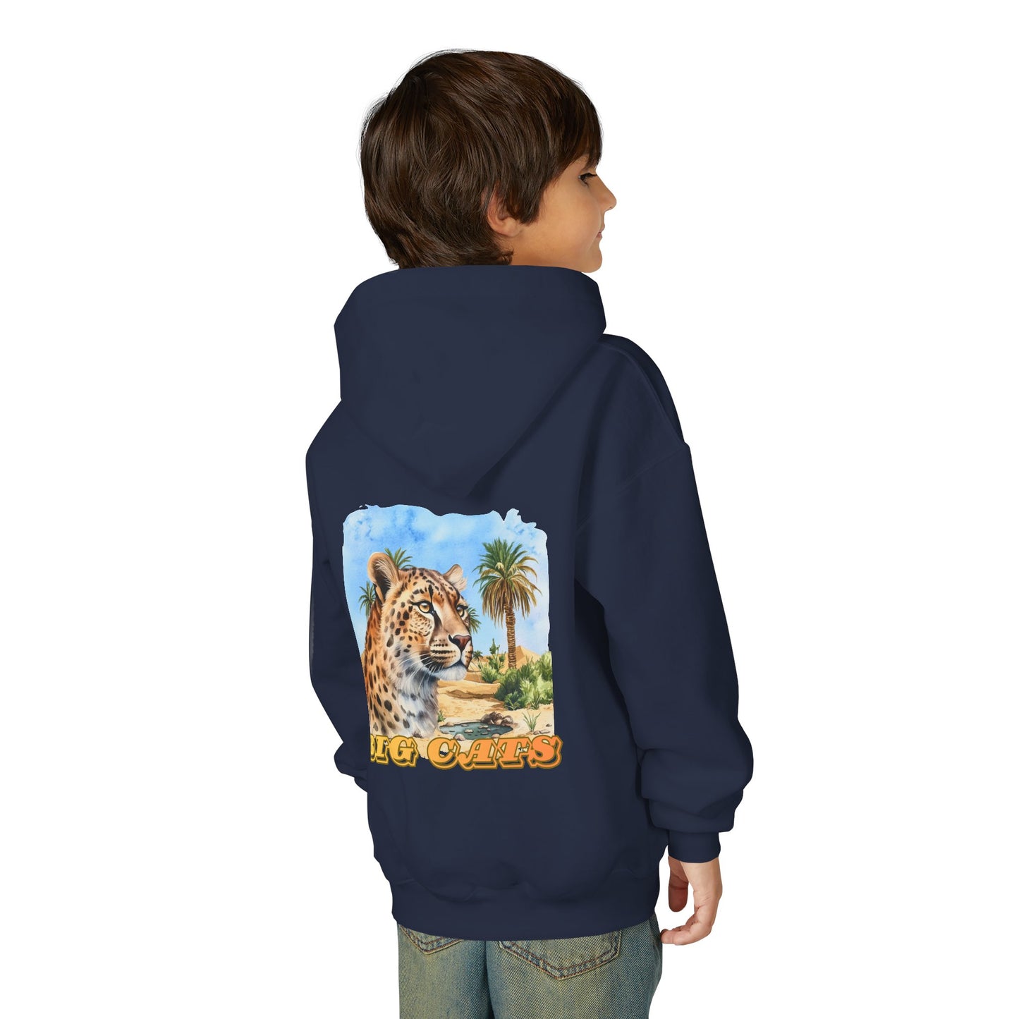 Boys Big Cats Cheetah Hooded Sweatshirt