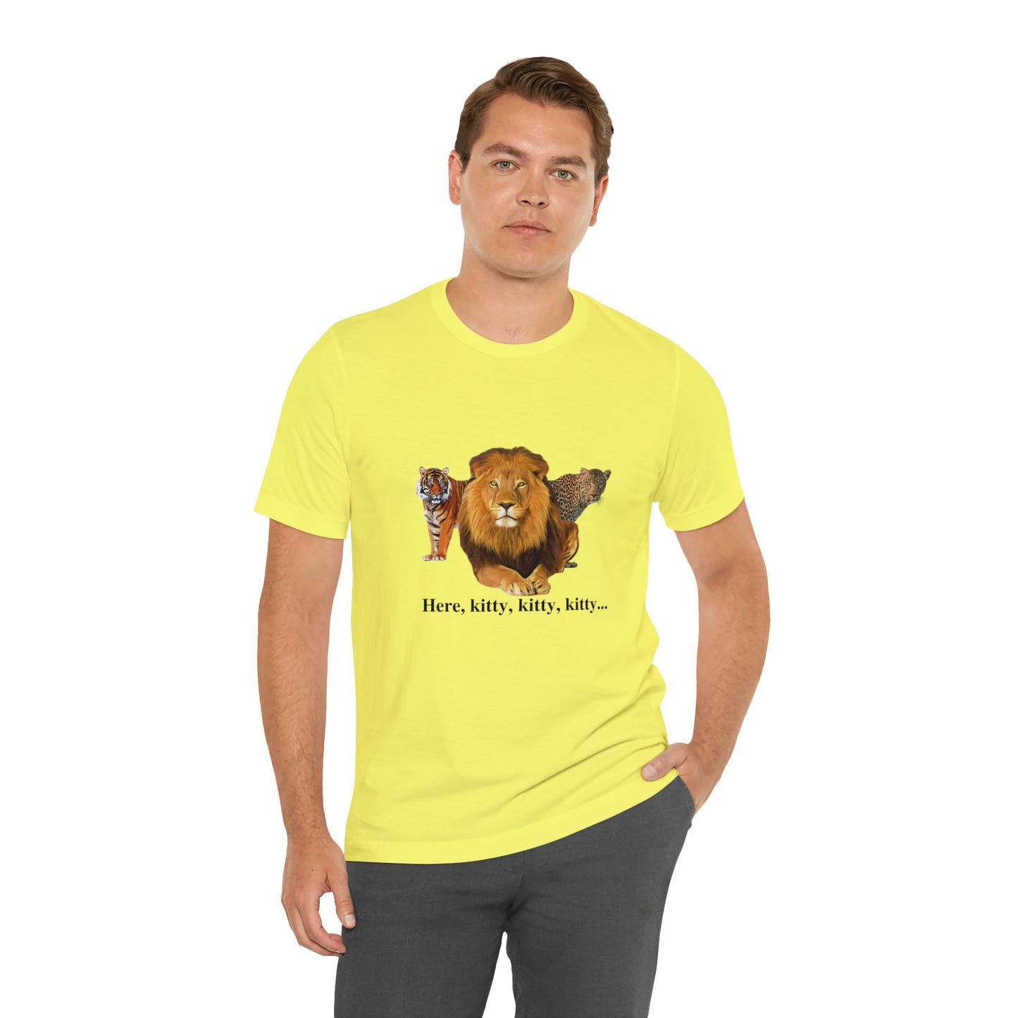 Unisex Big Cats Lion Short Sleeve Tee