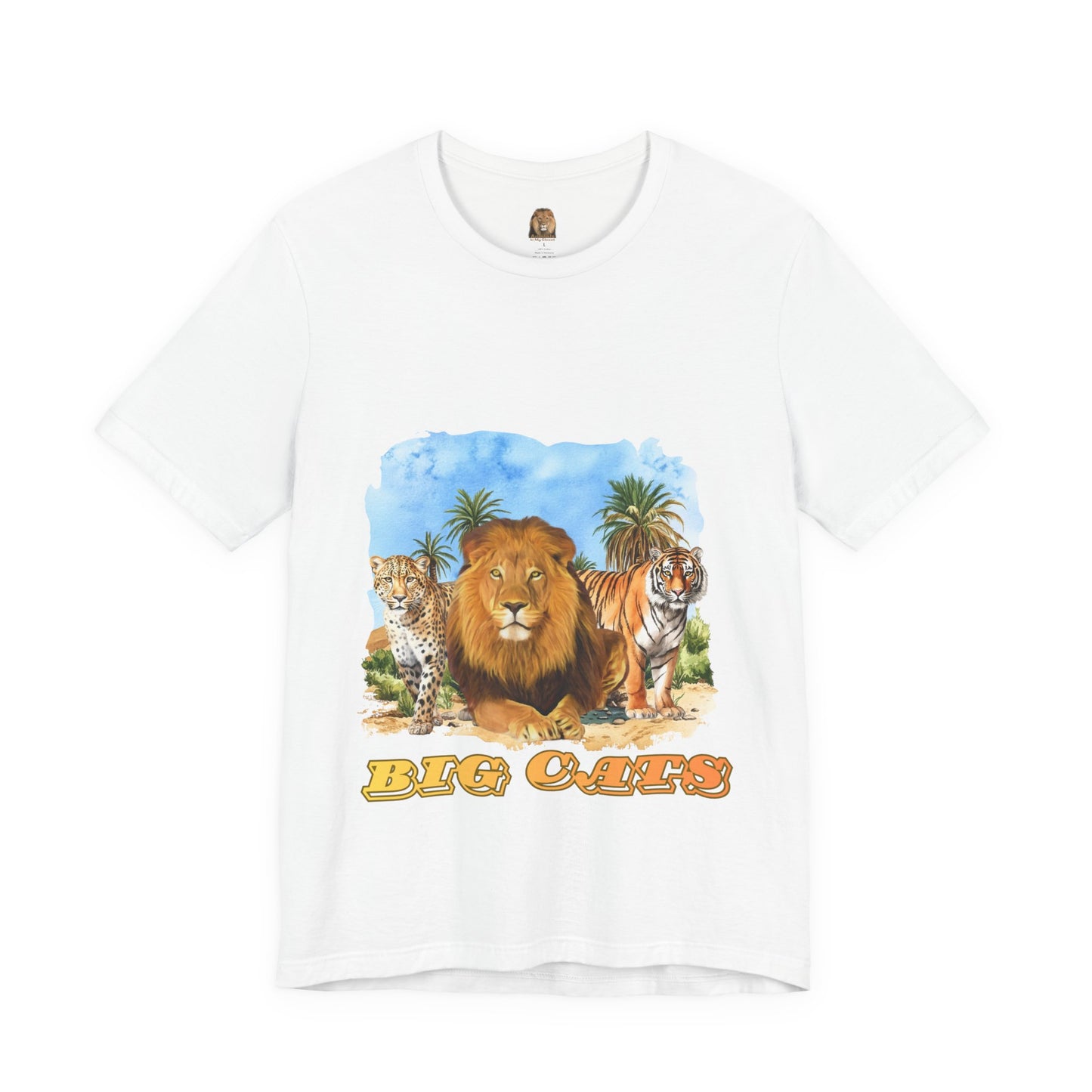 Men's Big Cats Trio Tee - Lion, Cheetah, and Tiger