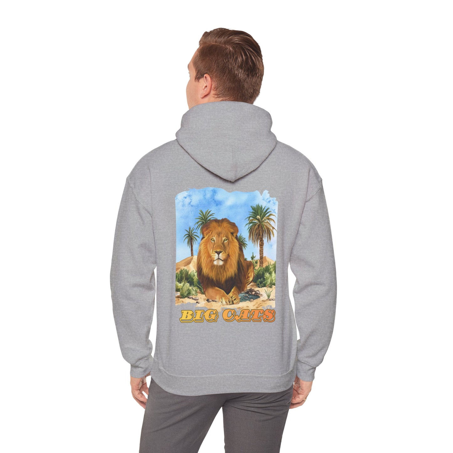 Men's Lion Big Cats Graphic Pullover Hoodie