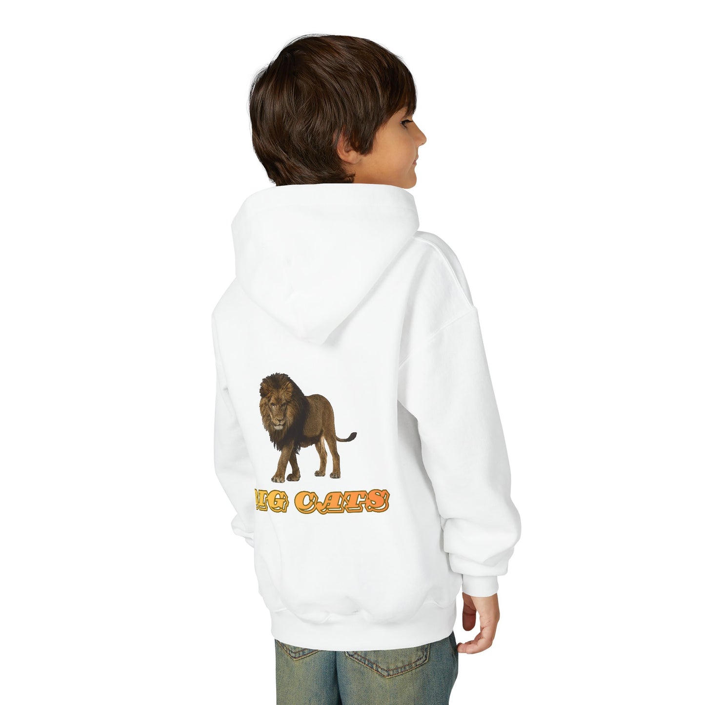 Youth Lion Big Cats Hooded Sweatshirt