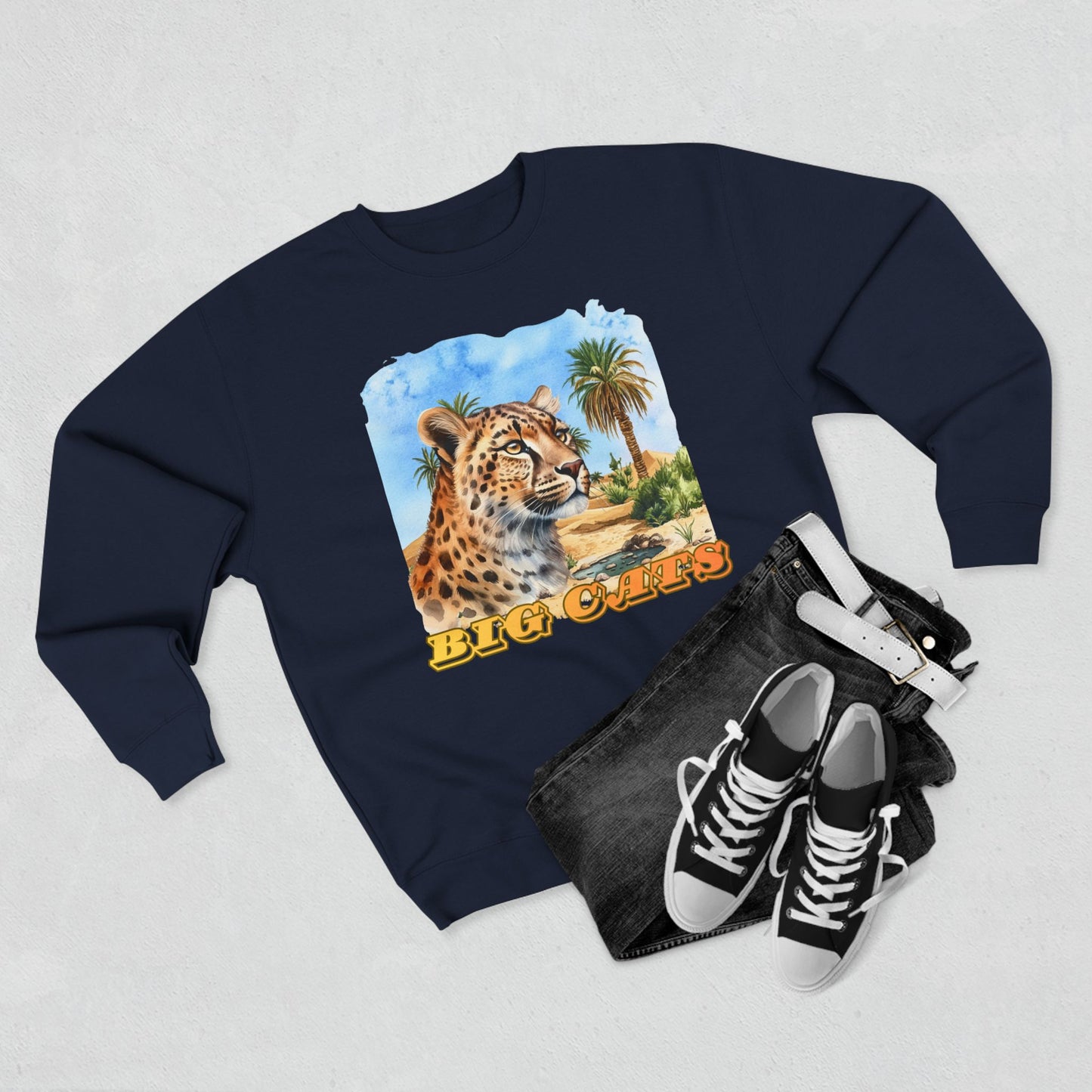 Men's Big Cats Cheetah Premium Crewneck Sweatshirt