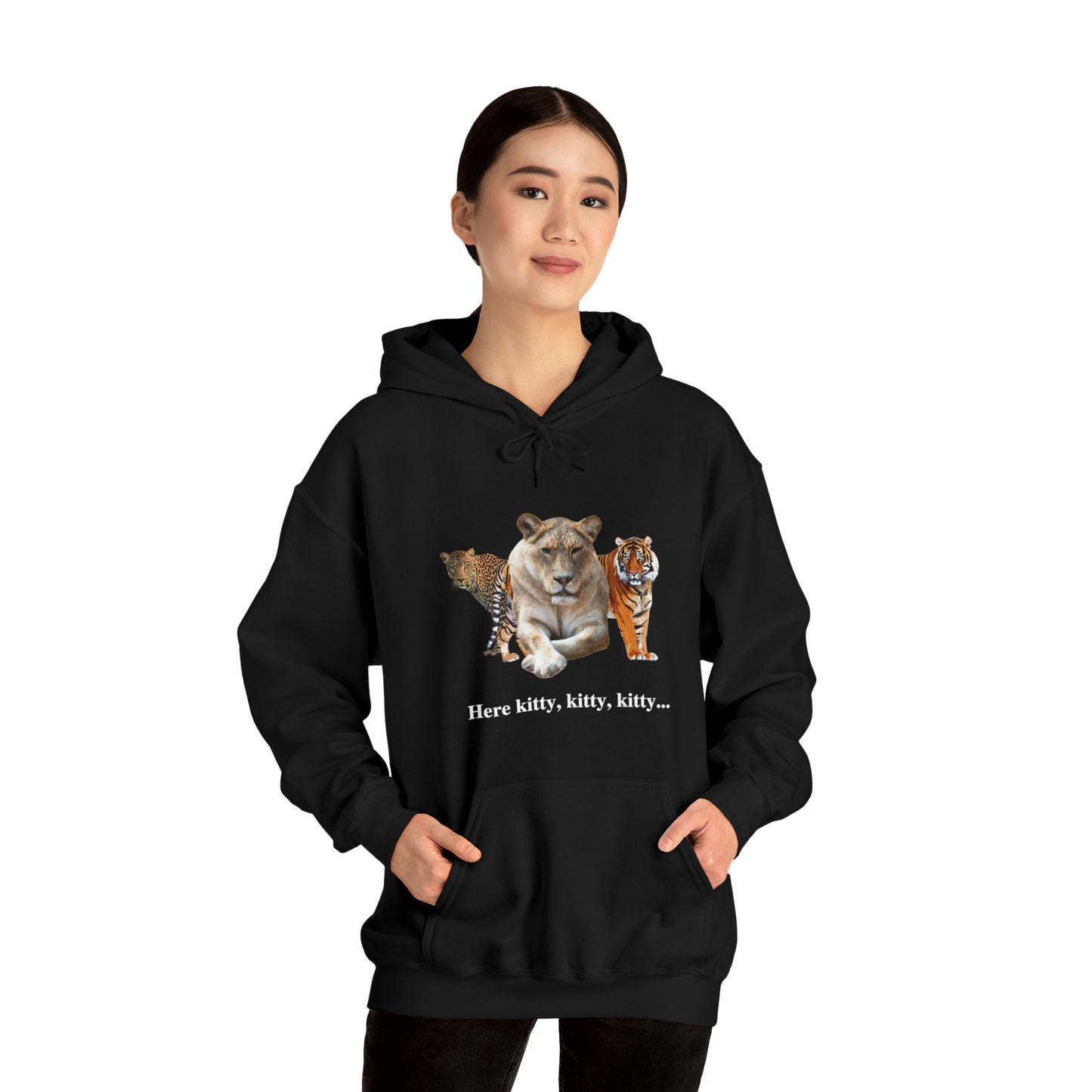 Unisex Big Cats Lioness Hooded Sweatshirt