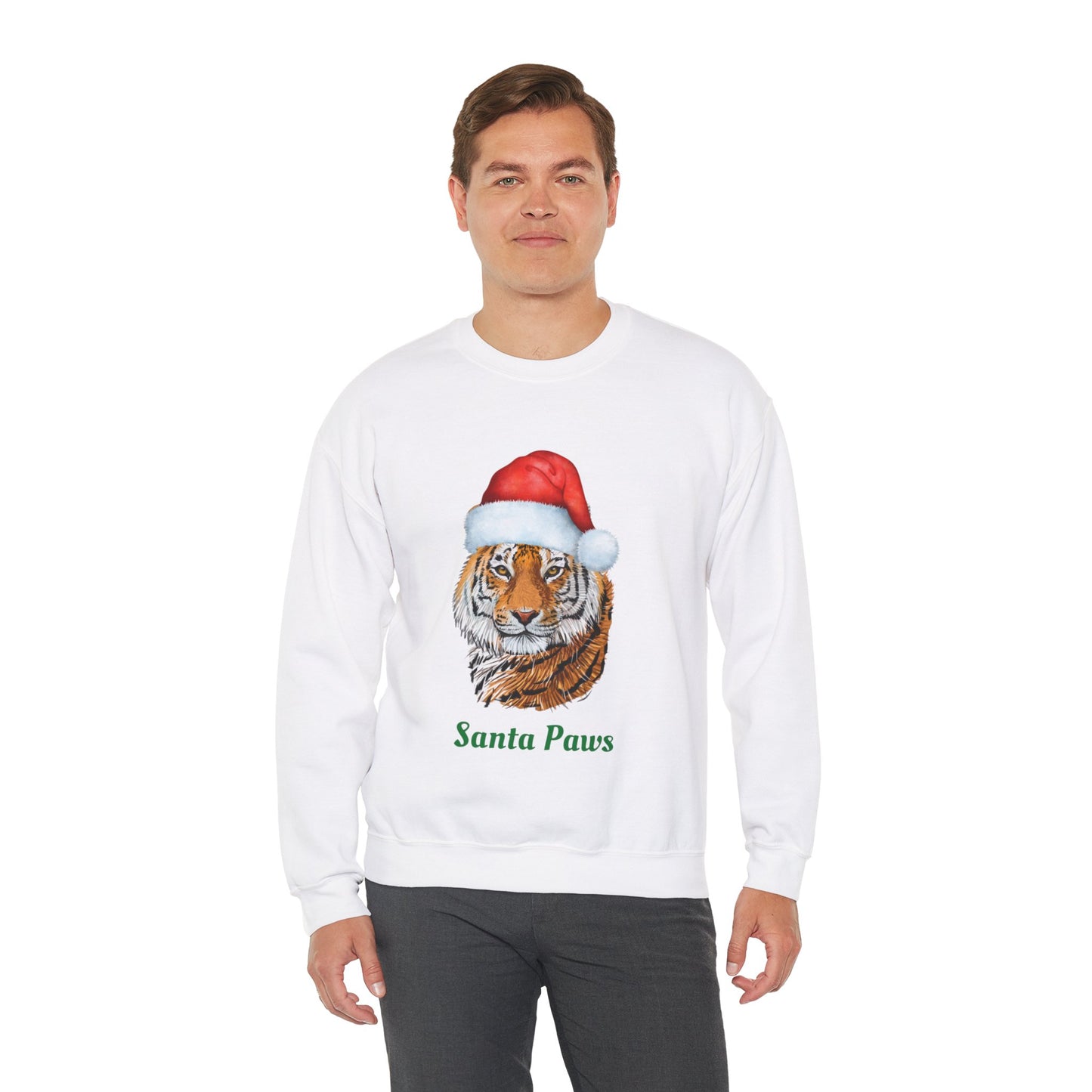 Unisex Tiger Santa Crewneck Sweatshirt