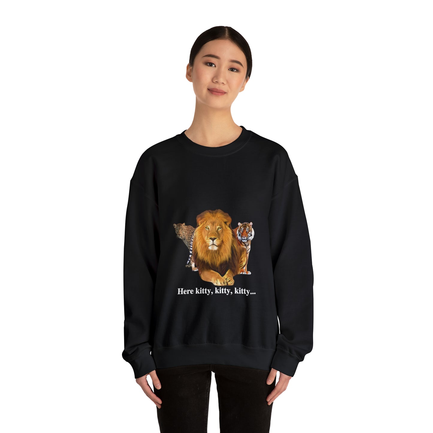 Unisex Big Cats Lion Crewneck Sweatshirt