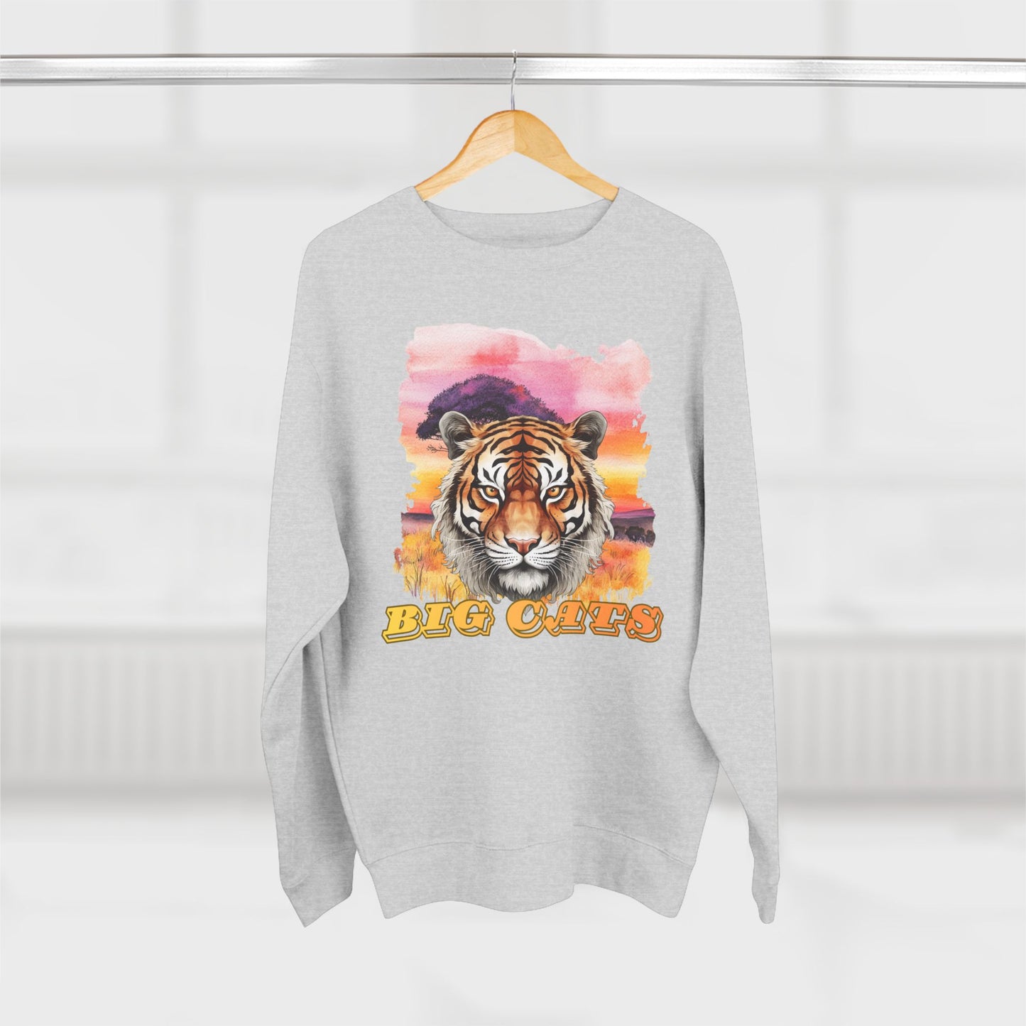 Women's Big Cats Tiger Premium Crewneck Sweatshirt