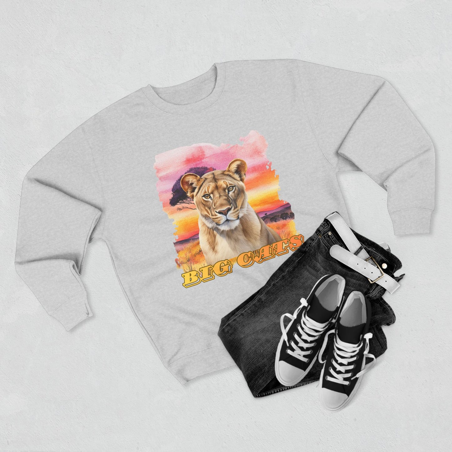 Women's Big Cats Lioness Premium Crewneck Sweatshirt
