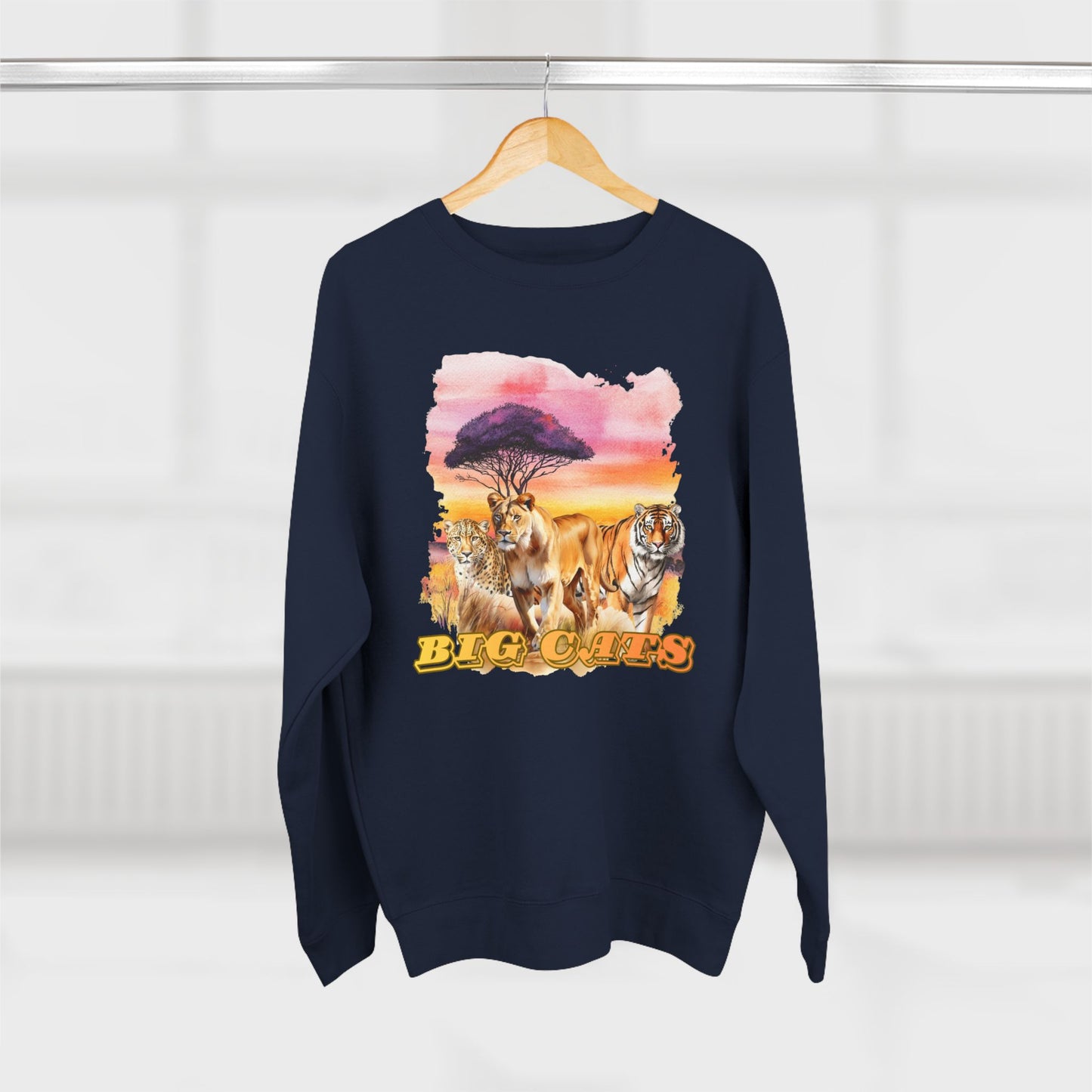 Women's Big Cats Trio Premium Crewneck Sweatshirt