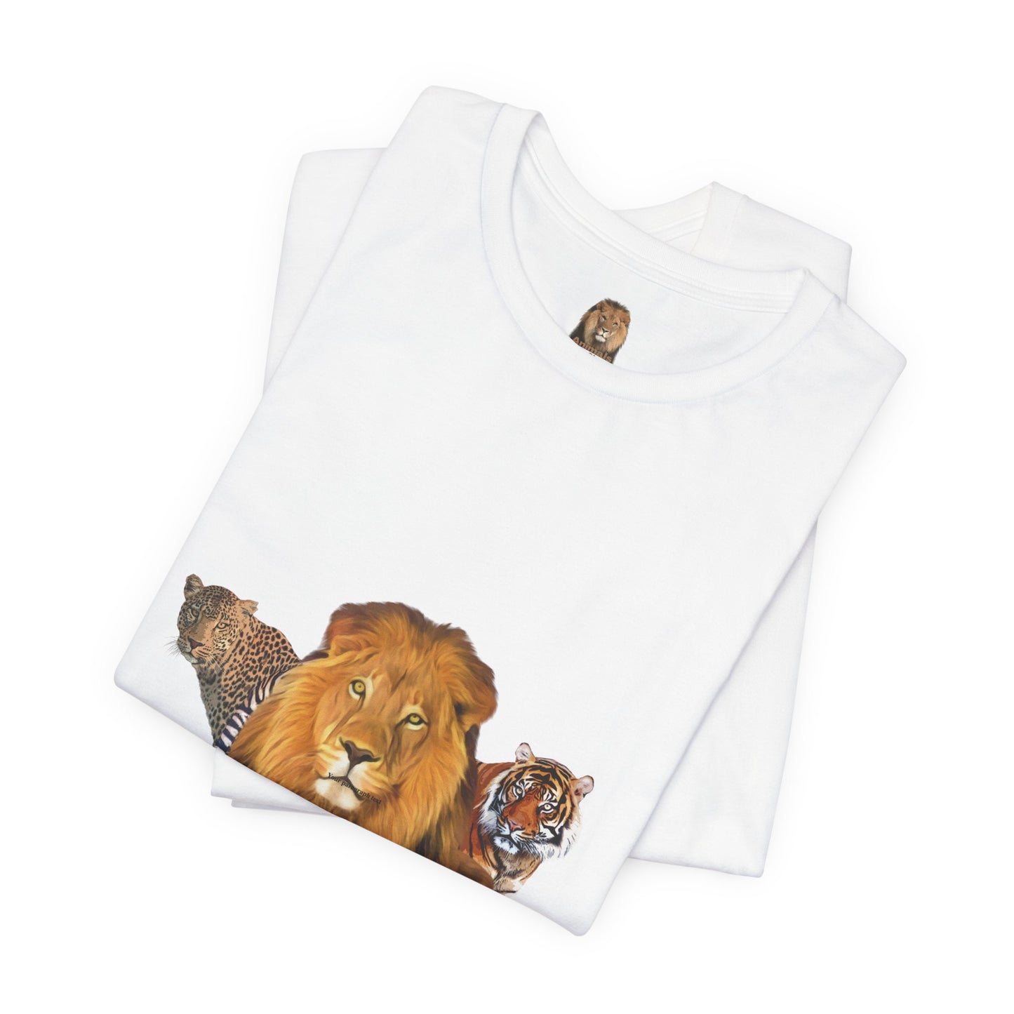 Unisex Big Cats Lion Short Sleeve Tee