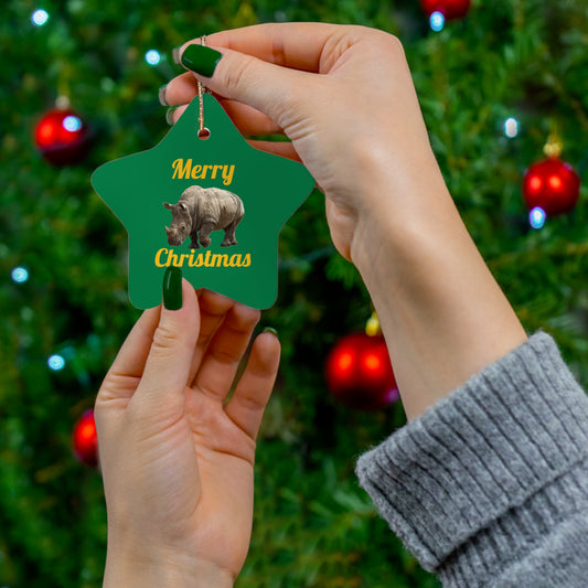 Rhino Christmas Ornament
