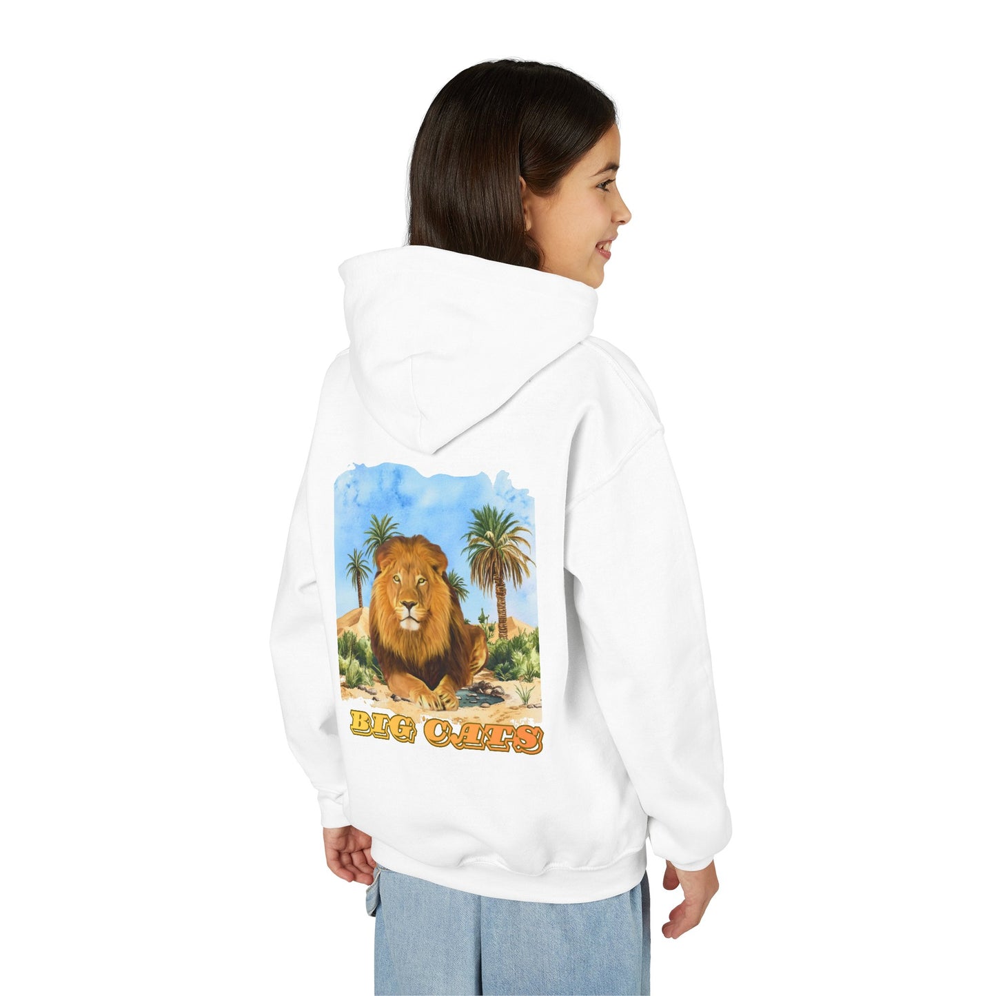 Boy's Big Cats Lion Hooded Sweatshirt