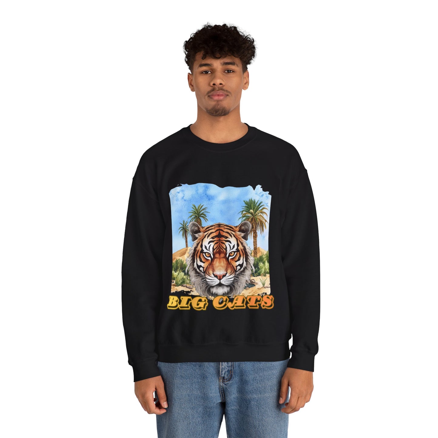 Men's Tiger Big Cats Crewneck Sweatshirt