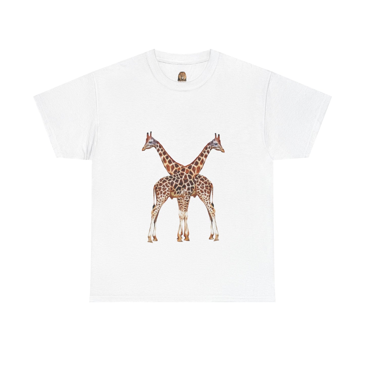 Giraffe Love Unisex Crew Neck Tee - Casual Wear For Animal Lovers