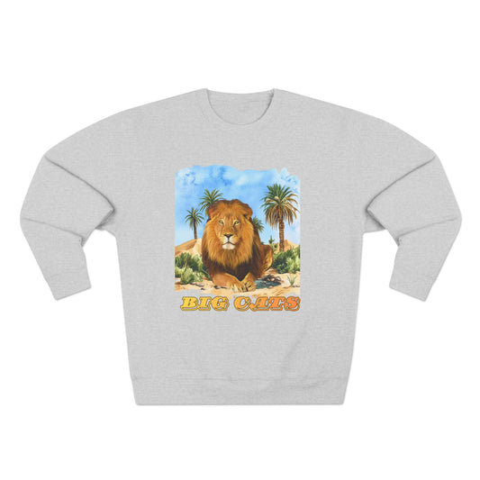 Men's Big Cats Lion Premium Crewneck Sweatshirt