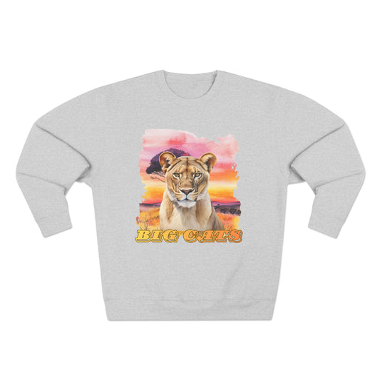 Women's Big Cats Lioness Premium Crewneck Sweatshirt
