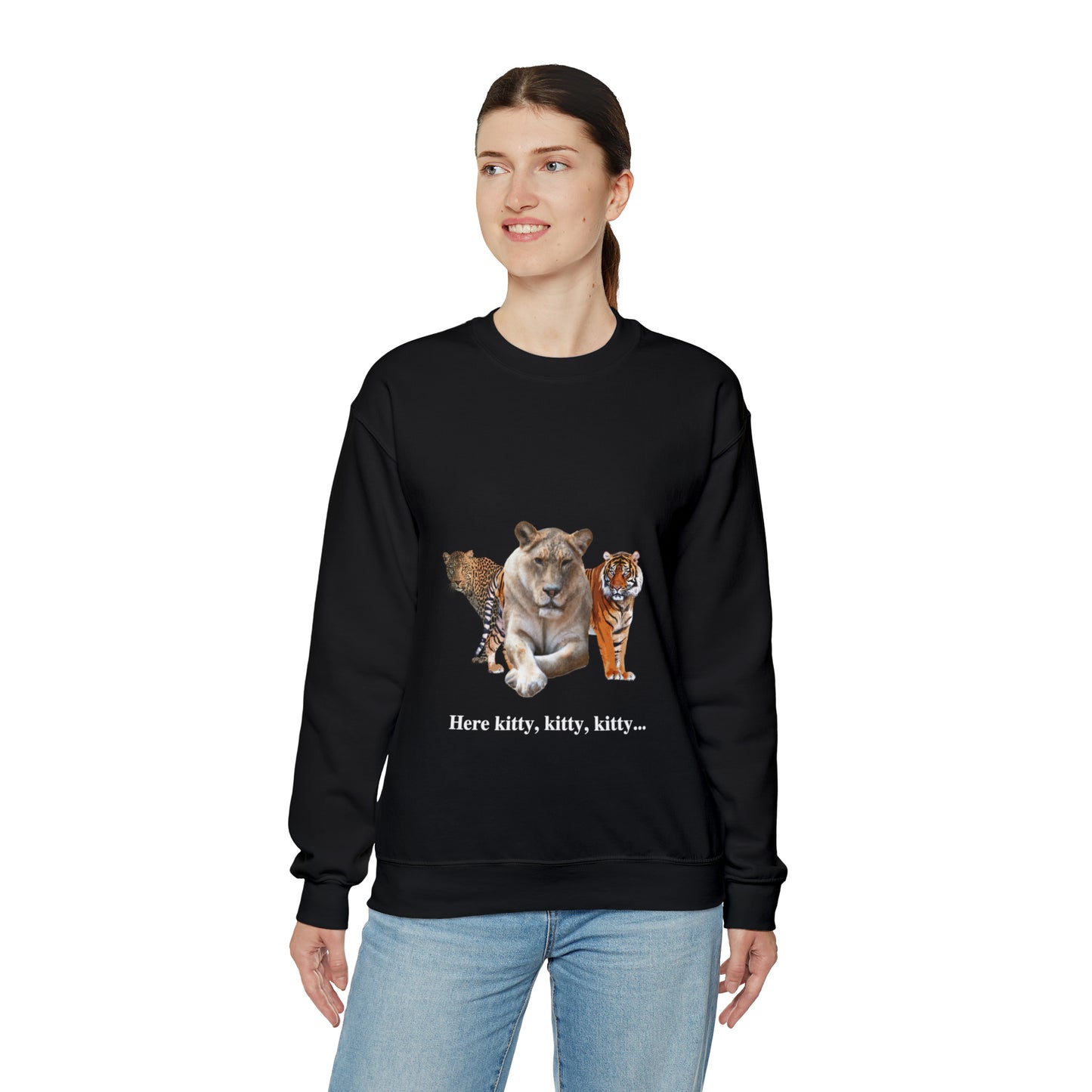 Unisex Big Cats Lioness Crewneck Sweatshirt