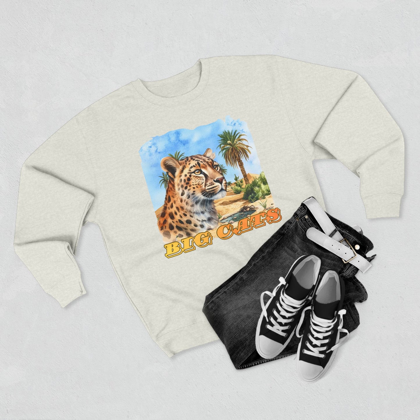 Men's Big Cats Cheetah Premium Crewneck Sweatshirt
