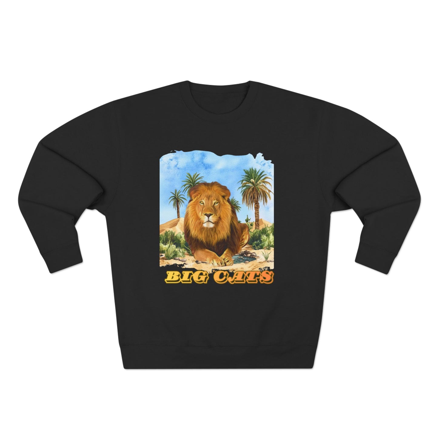 Men's Big Cats Lion Premium Crewneck Sweatshirt