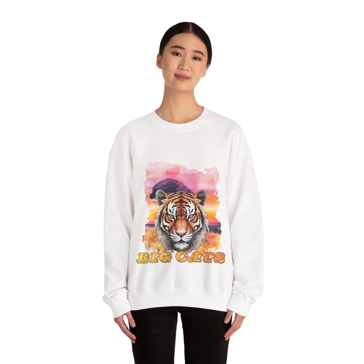 Women's Big Cats Tiger Crewneck Sweatshirt
