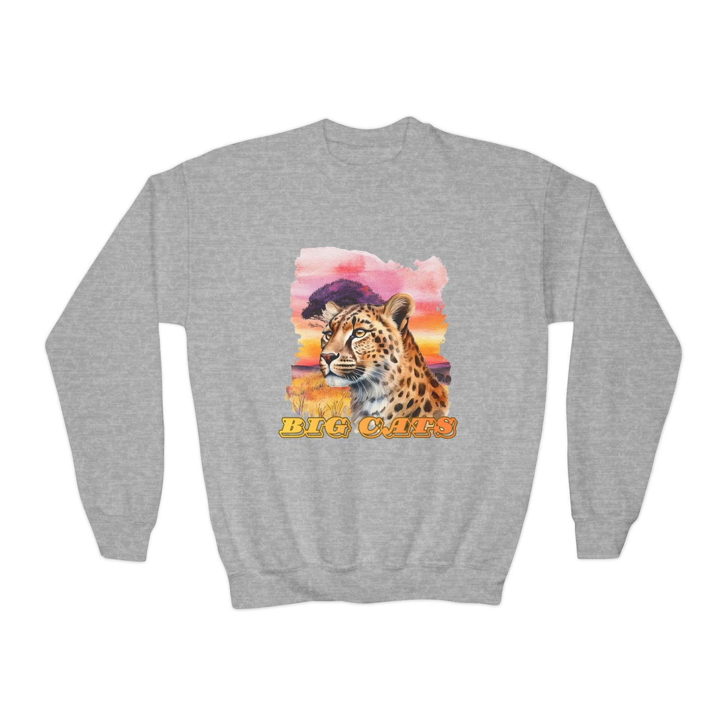 Girl's Cheetah Big Cats Crewneck Sweatshirt