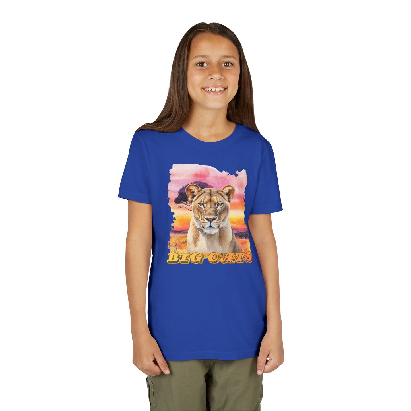 Girl's Lioness Big Cats Short Sleeve Tee