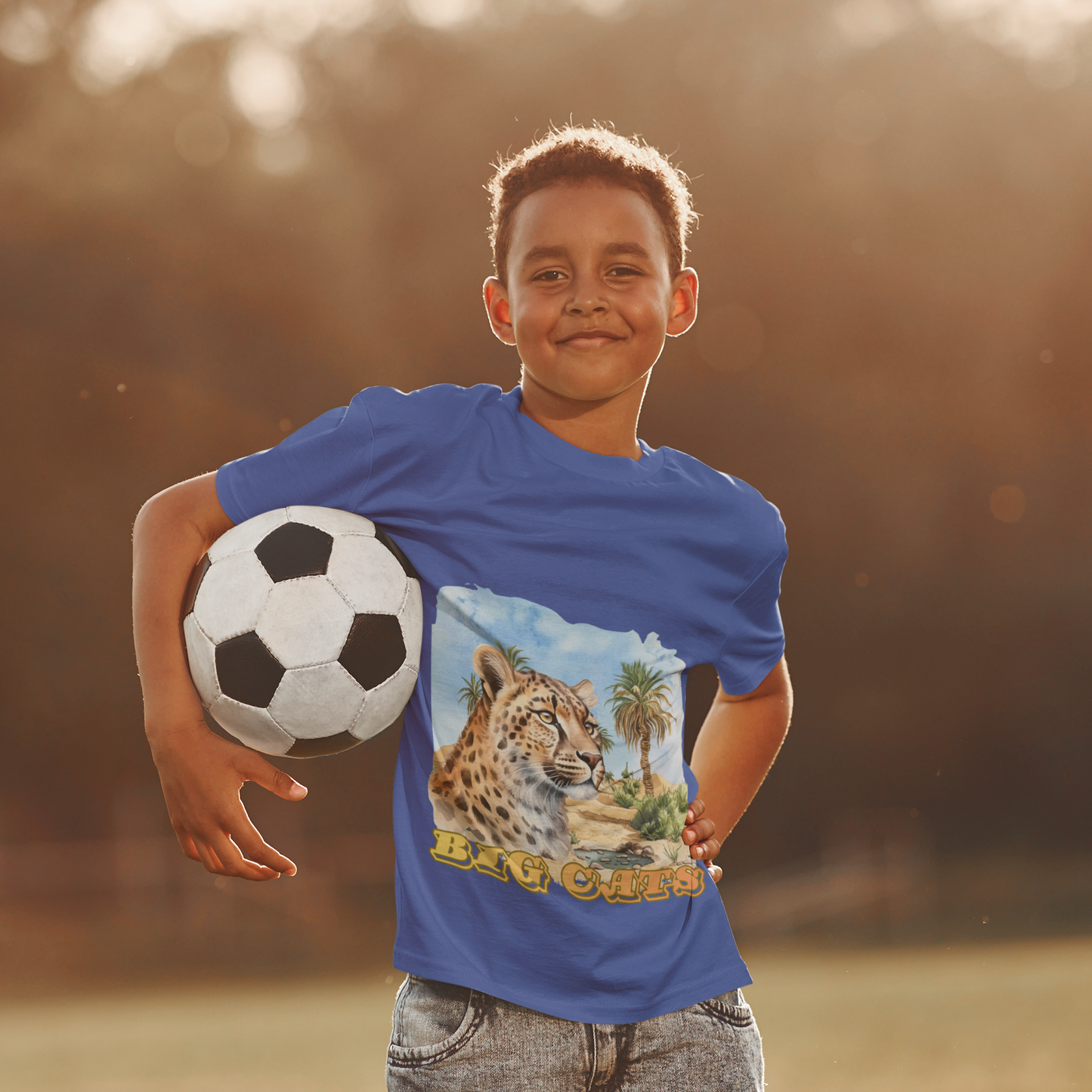 Boy's Big Cats Cheetah Tee Shirt