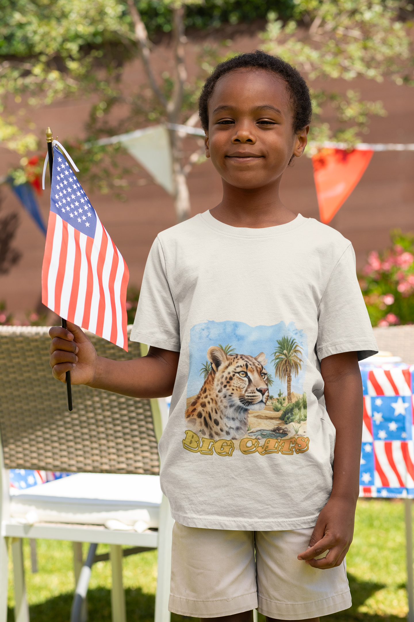 Boy's Big Cats Cheetah Tee Shirt