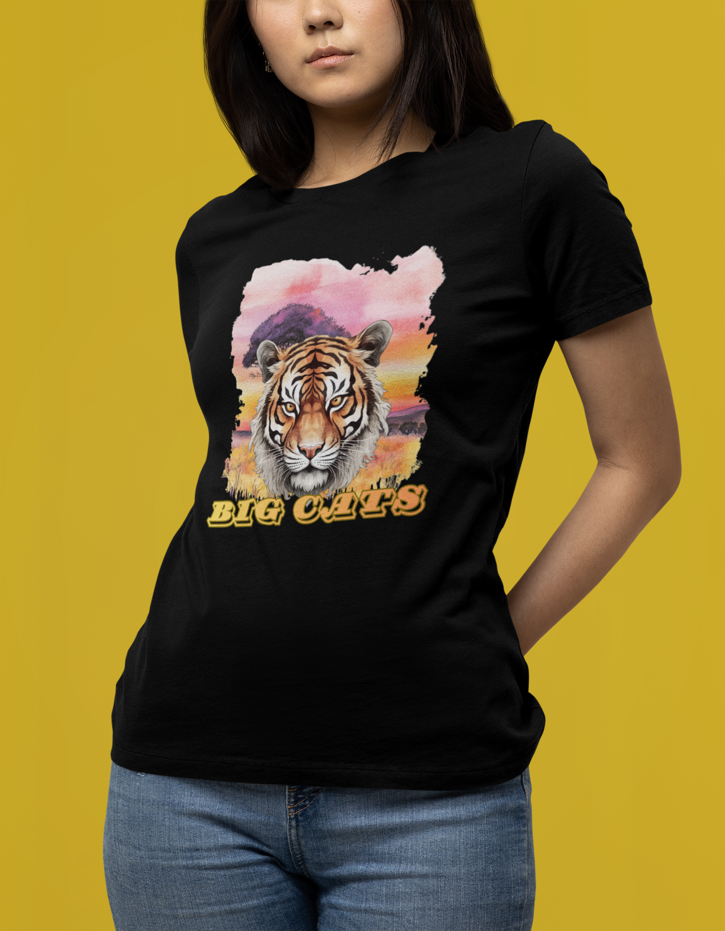 Women's Tiger Big Cats Short Sleeve Tee