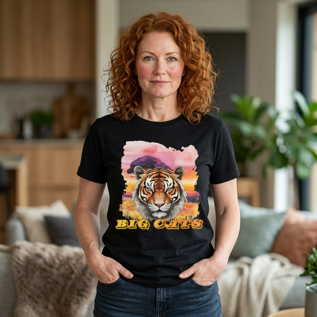 Women's Tiger Big Cats Short Sleeve Tee