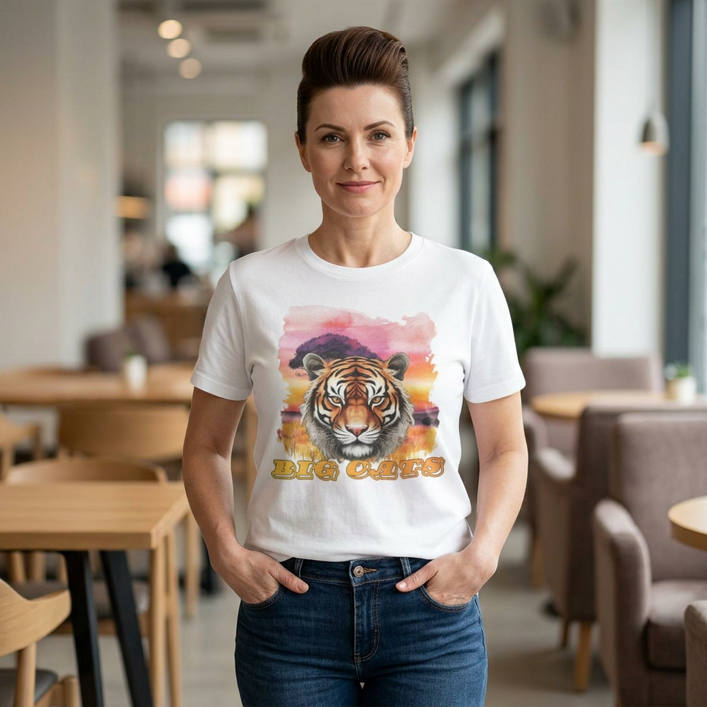 Women's Tiger Big Cats Short Sleeve Tee