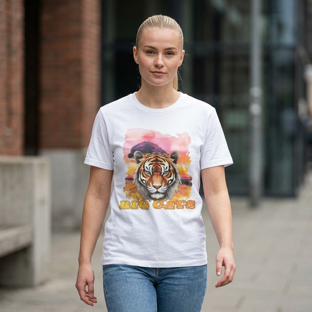 Women's Tiger Big Cats Short Sleeve Tee