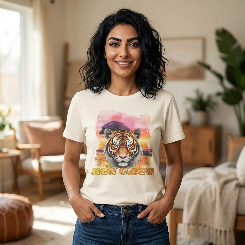 Women's Tiger Big Cats Short Sleeve Tee