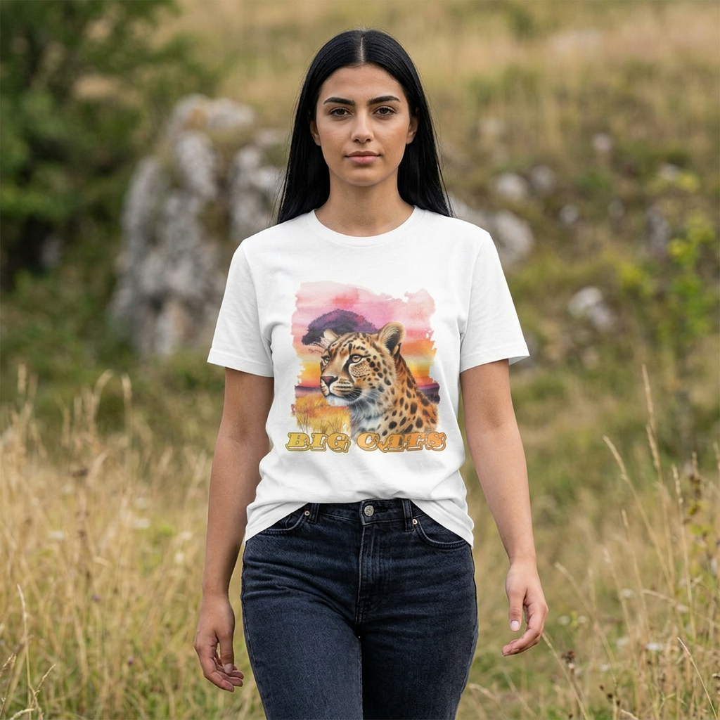 Women's "Big Cats" Cheetah Graphic T-Shirt