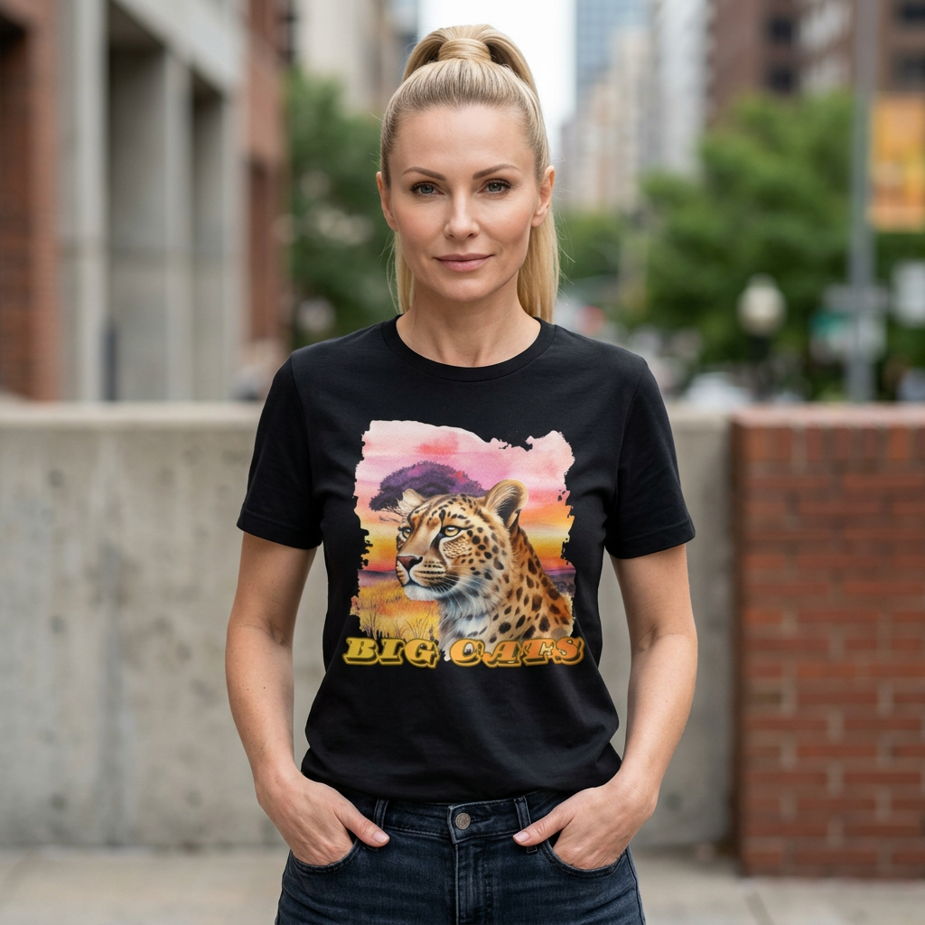 Women's "Big Cats" Cheetah Graphic T-Shirt