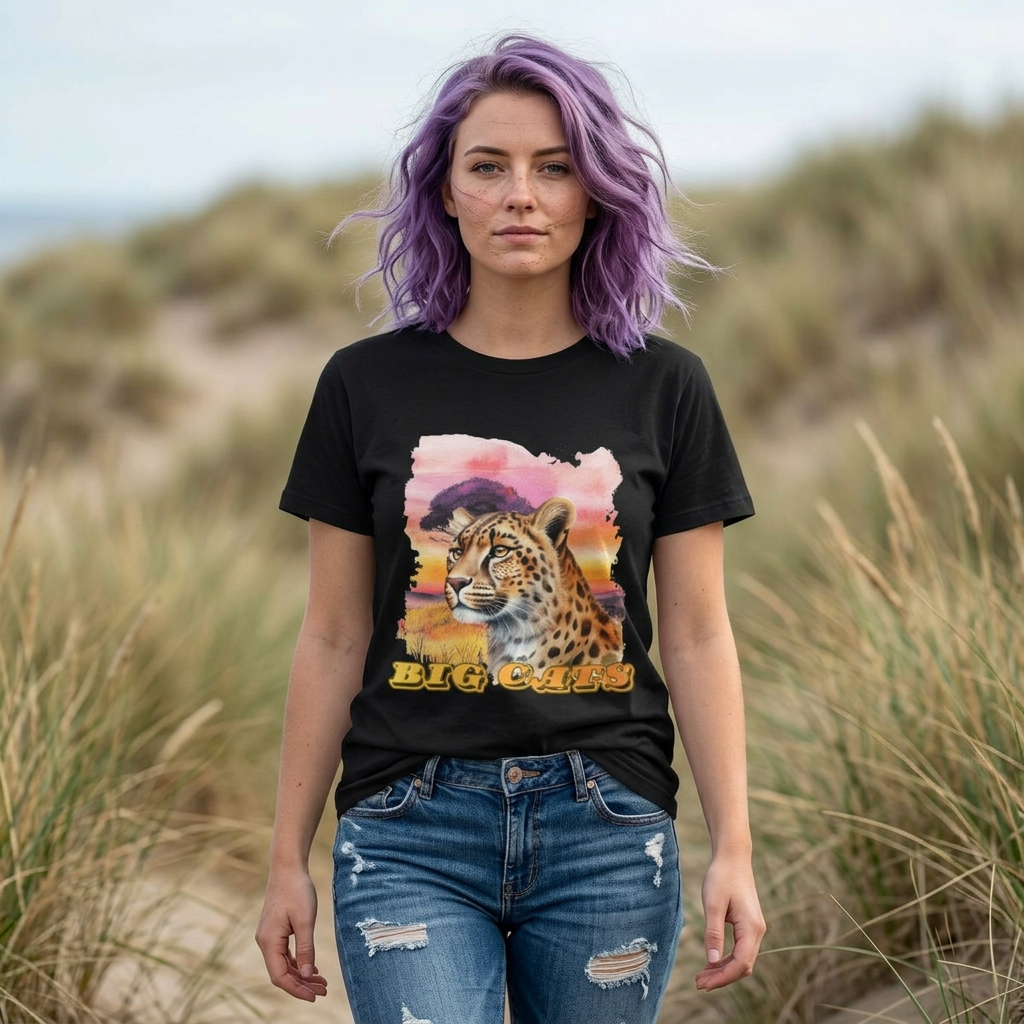 Women's "Big Cats" Cheetah Graphic T-Shirt