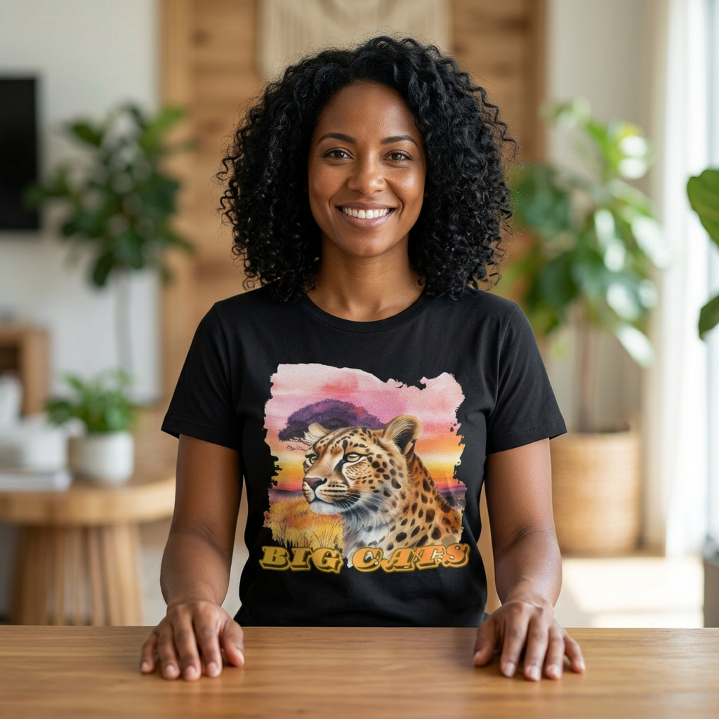 Women's "Big Cats" Cheetah Graphic T-Shirt